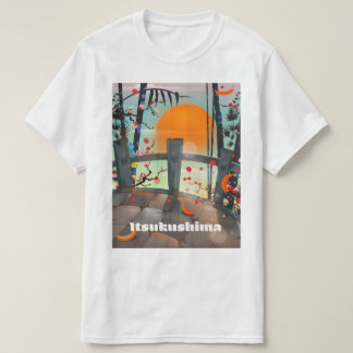 Camiseta Afiche de viaje de Itsukushima Japón