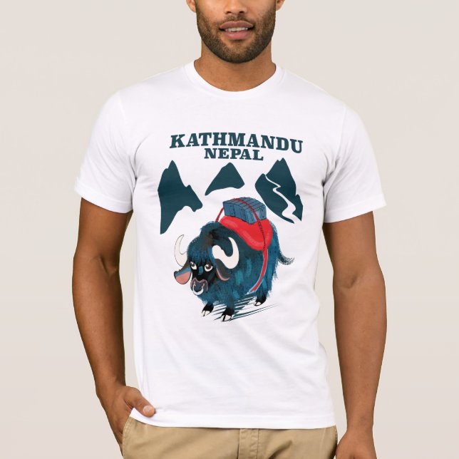 Camiseta Afiche de viaje de Katmandú en Nepal (Anverso)
