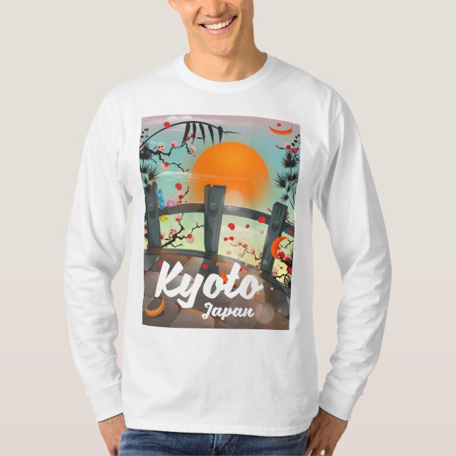 Camiseta Afiche de viaje de Kyoto Japón (Anverso)