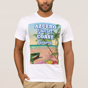 Camiseta Afiche de viaje de la Costa del Sol Azuero Playa d