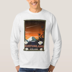 Camiseta Afiche de viaje de la isla de Austurland