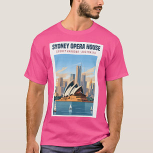 Camiseta Afiche de viaje de la ópera de Sydney en Australia
