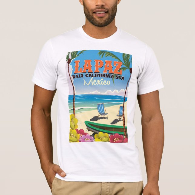 Camiseta Afiche de viaje de La Paz Baja California Sur Méxi (Anverso)