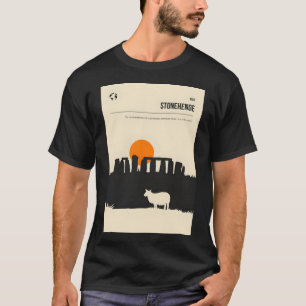 Camiseta Afiche de viaje de la portada del libro Stonehenge