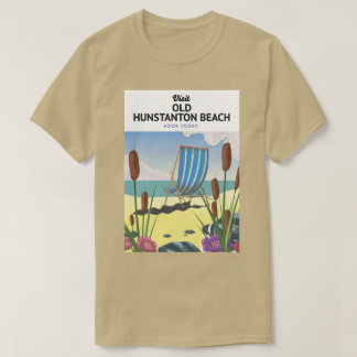 Camiseta Afiche de viaje de la vieja playa de Hunstanton