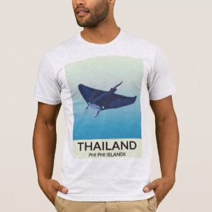 Camiseta Afiche de viaje de las islas Phi Phi de Tailandia