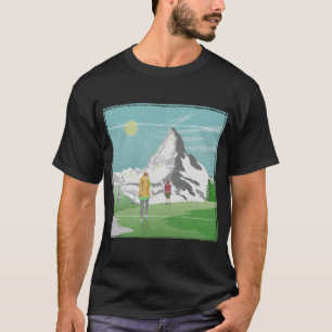 Camiseta afiche de viaje de matterhorn Suiza