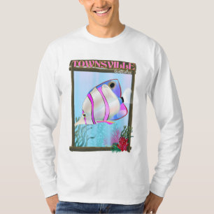 Camiseta Afiche de viaje de peces tropicales de Townsville