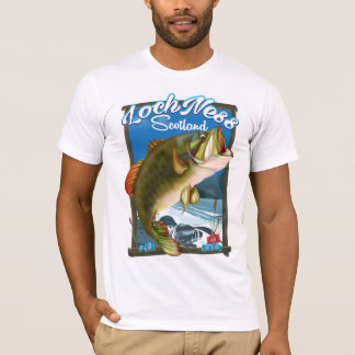 Camiseta Afiche de viaje de pesca de Loch Ness Scotland