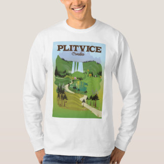 Camiseta Afiche de viaje de Plitvice Croatia