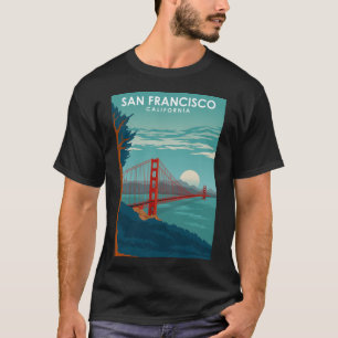 Camiseta Afiche de viaje de San Francisco California - Puer