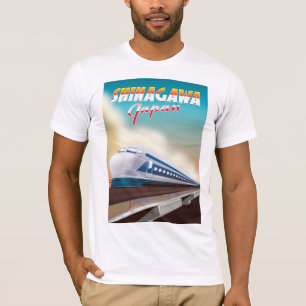 Camiseta Afiche de viaje de Shinagawa Japón.