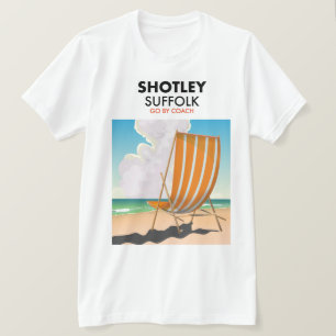 Camiseta Afiche de viaje de Shotley suffolk beach