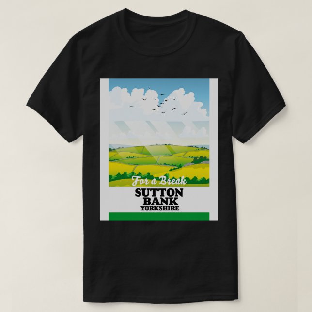 Camiseta Afiche de viaje de Sutton Bank yorkshire (Diseño del anverso)
