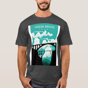 Camiseta Afiche de viaje de Veresk Bridge Iran