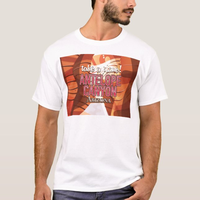 Camiseta Afiche de viaje del Cañón Antelope Arizona. (Anverso)