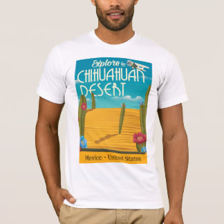 Camiseta Afiche de viaje del desierto de Chihuahua Estados