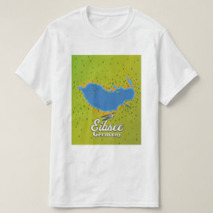 Camiseta Afiche de viaje del Eibsee Alemania.
