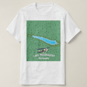 Camiseta Afiche de viaje del lago McConaughy Nebraska