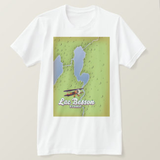 Camiseta Afiche de viaje del mapa de Francia de Lac Besson