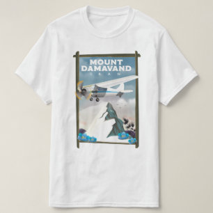Camiseta Afiche de viaje del Monte Damavand Irán.