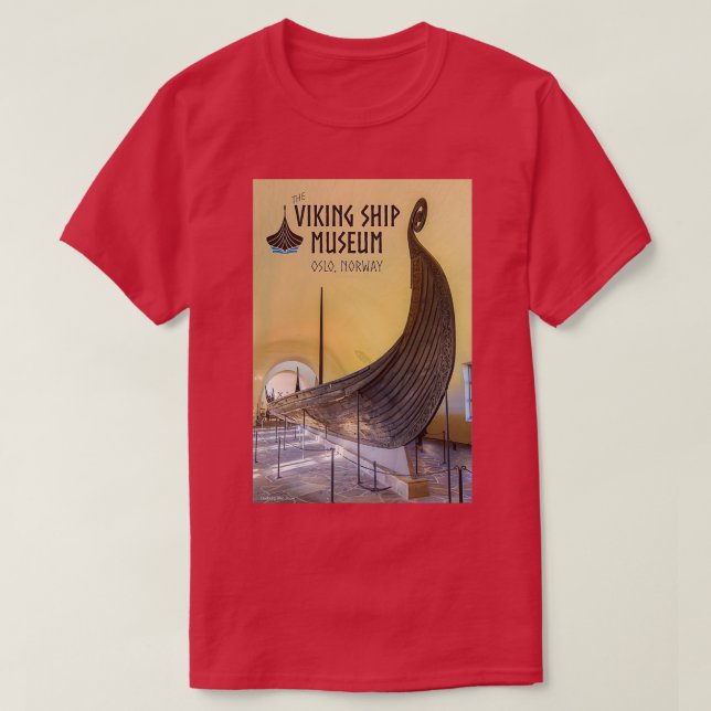 Camiseta Afiche de viaje del Museo Viking (Diseño del anverso)