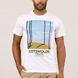 Camiseta Afiche de viaje del paisaje ferroviario de Cotswol
