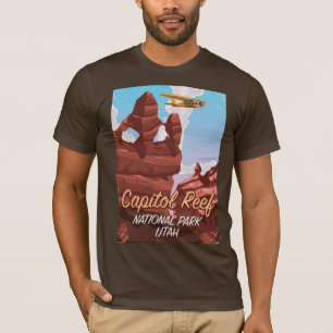 Camiseta Afiche de viaje del Parque Nacional Capitol Reef d
