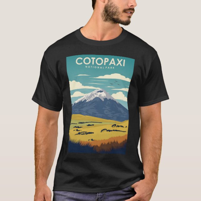 Camiseta Afiche de viaje del Parque Nacional Cotopaxi - M d (Anverso)