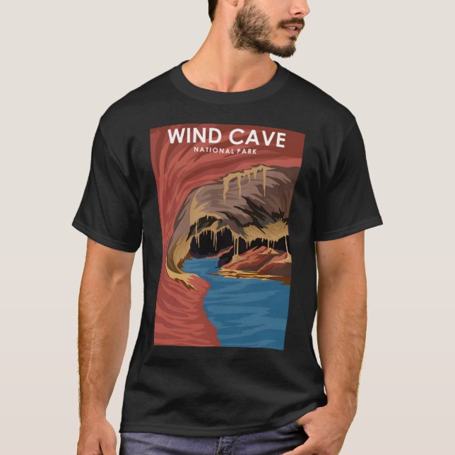 Camiseta Afiche de viaje del Parque Nacional de la Cueva de (Anverso)