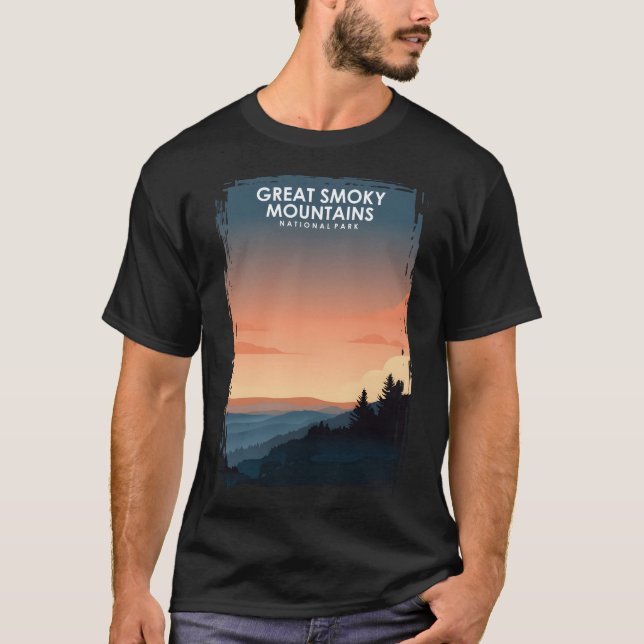 Camiseta Afiche de viaje del Parque Nacional de las Grandes (Anverso)