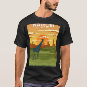 Camiseta Afiche de viaje del Parque Nacional de Nairobi