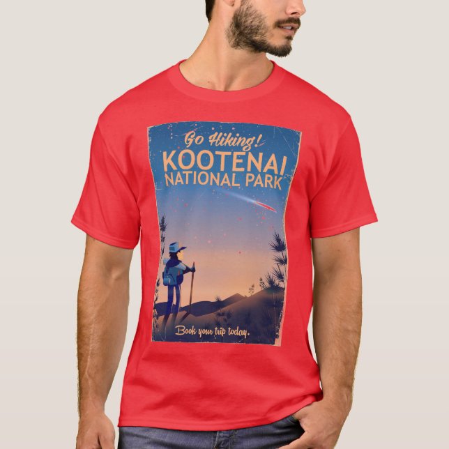Camiseta Afiche de viaje del Parque Nacional Kootenai (Anverso)