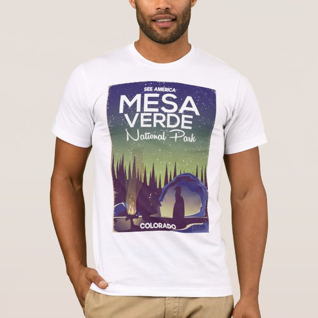 Camiseta Afiche de viaje del Parque Nacional Mesa Verde (Anverso)