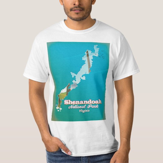 Camiseta Afiche de viaje del Parque Nacional Shenandoah. (Anverso)