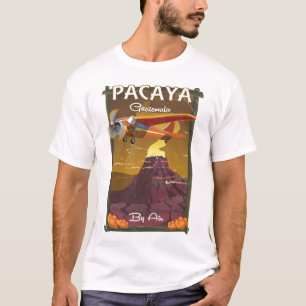 Camiseta Afiche de viaje del volcán Pacaya Guatemala