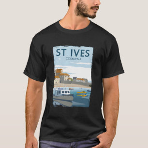 Camiseta Afiche de viaje divertido Retro England St Ives Co