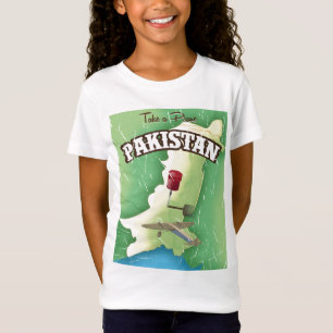 Camiseta Afiche de viaje en avión de Pakistán