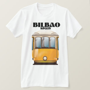 Camiseta Afiche de viaje en tranvía de Bilbao España