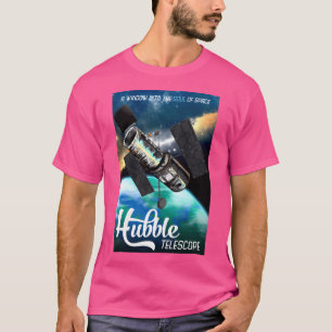 Camiseta Afiche de viaje espacial del telescopio Hubble