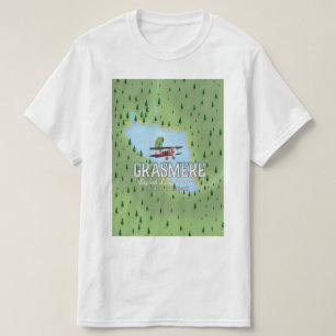 Camiseta Afiche de viaje para esquiar en Kazajistán