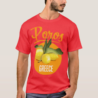 Camiseta Afiche de viaje Poros Grecia