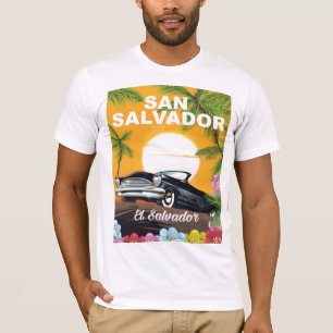 Camiseta Afiche de viaje retro de San Salvador, El Salvador