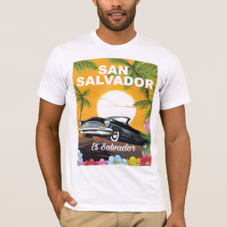 Camiseta Afiche de viaje retro de San Salvador, El Salvador