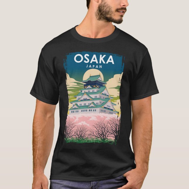 Camiseta Afiche de viaje retro mínimo en la época de la cos (Anverso)