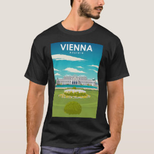 Camiseta Afiche de Viaje Retro Mínimo Vintage de Viena