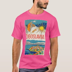 Camiseta Afiche de viaje retro vintage de Yugoslavia