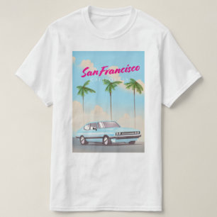 Camiseta Afiche de viaje tropical de San Francisco Californ