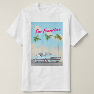 Camiseta Afiche de viaje tropical de San Francisco Californ