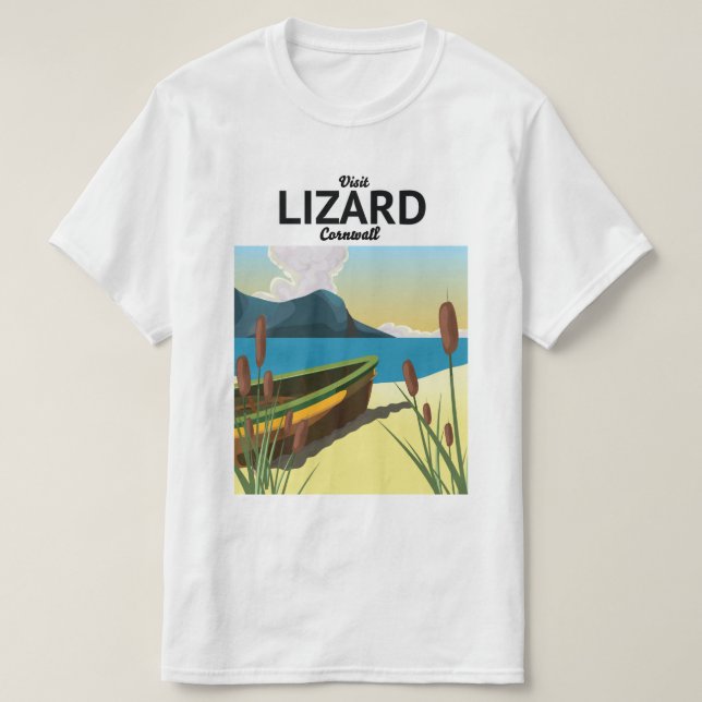 Camiseta Afiche de viajes a orillas del mar (Diseño del anverso)